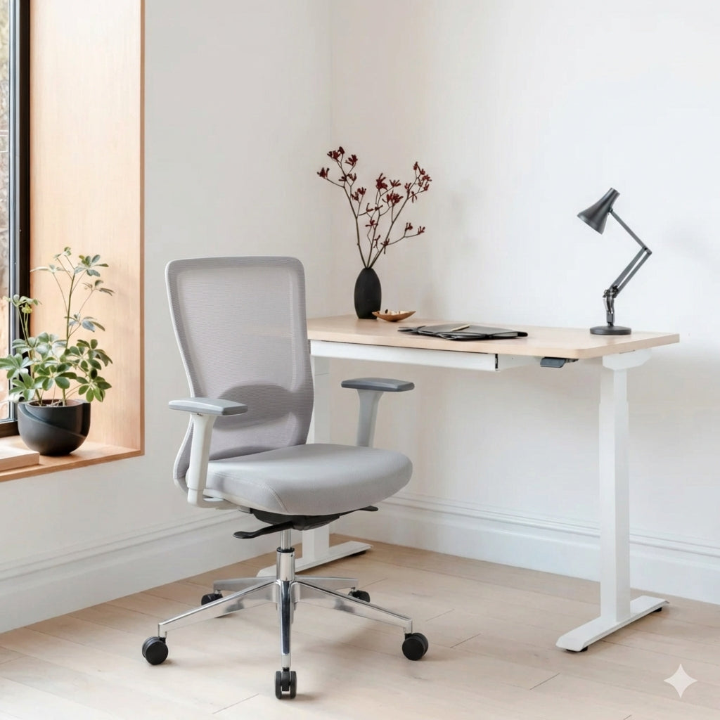 Ергономичен стол ChairPro 1000 W - светло сив