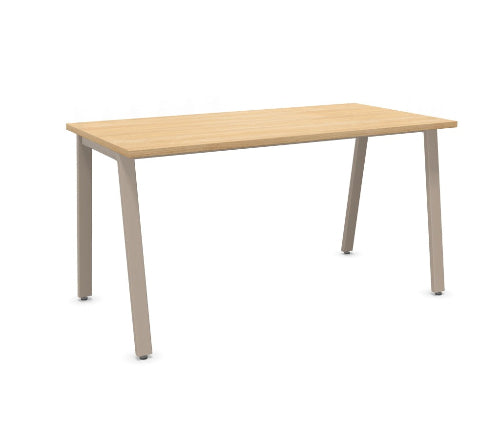 Офис бюро Op-Lite II A 140x70 см, бежова основа, плот European Maple - мостра