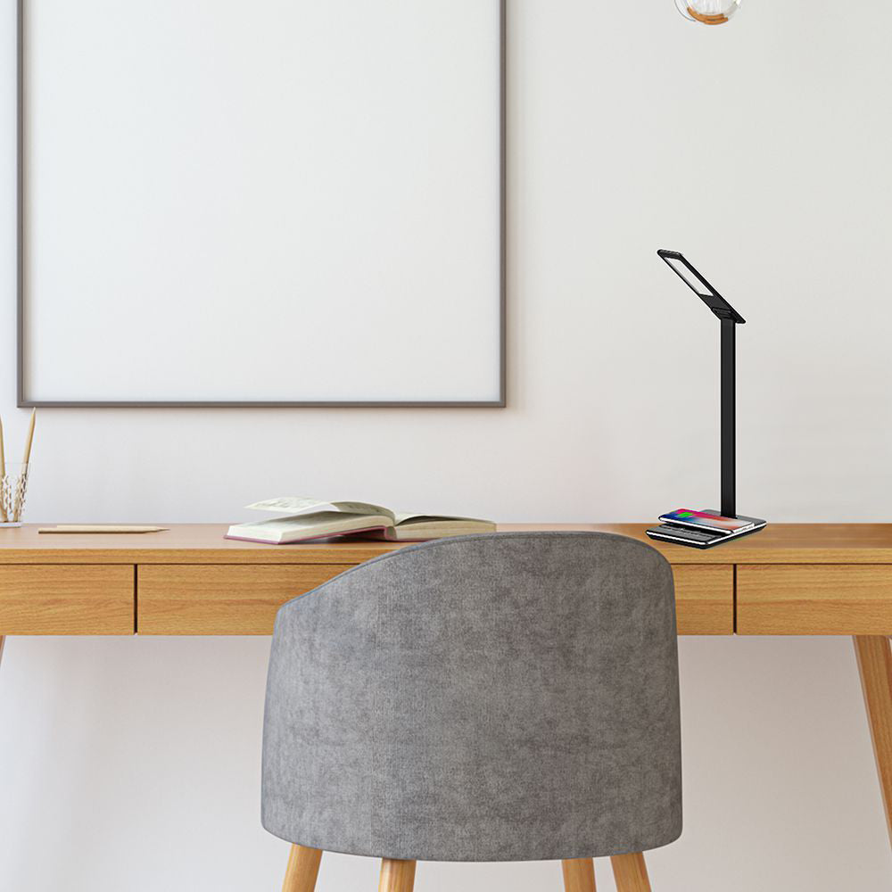 Ергономична настолна LED лампа 5 W със зареждане на GSM, бяла