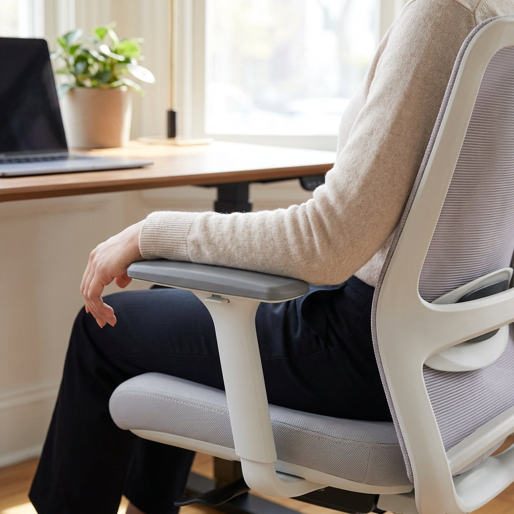 Ергономичен стол ChairPro 1000 W - светло сив