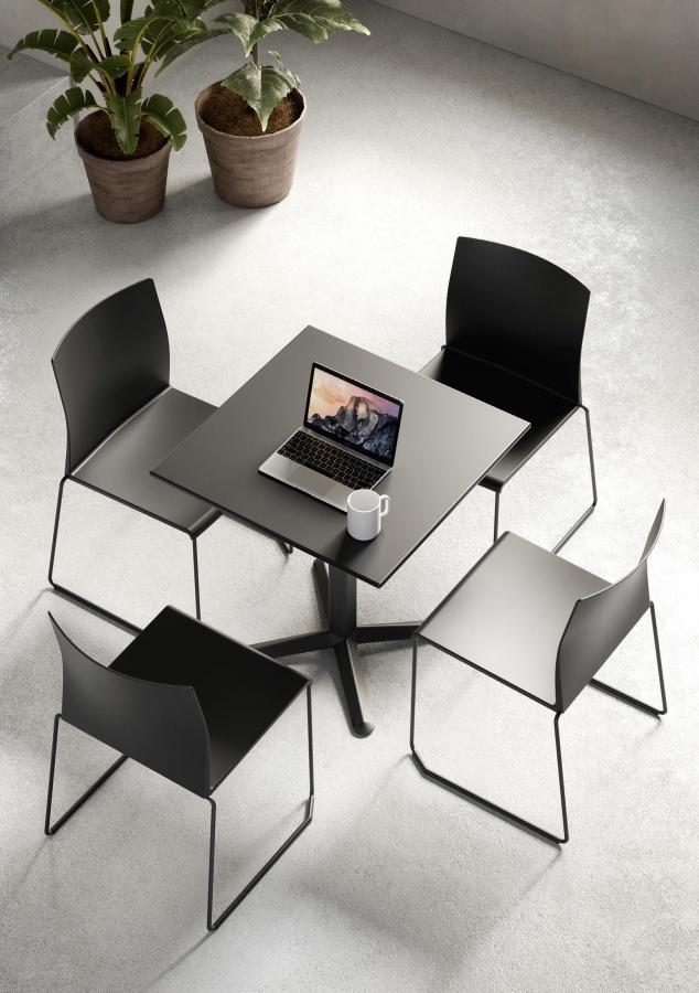 Конферентен стол Artesia S, Mineral Grey, хромирана основа