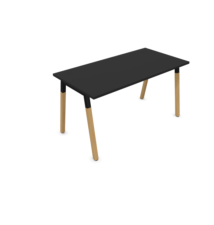 Офис бюро Op-Lite II Wood К 140x70 см - Черен STD8 - мостра
