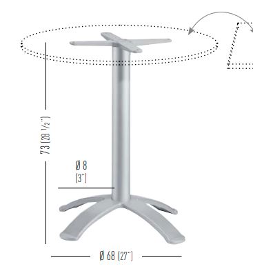 Основа за маса BG4K - сив