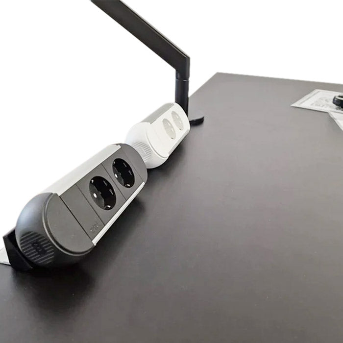 Захранващ модул за бюро Chroma -2xSchuko, USB A+C черен