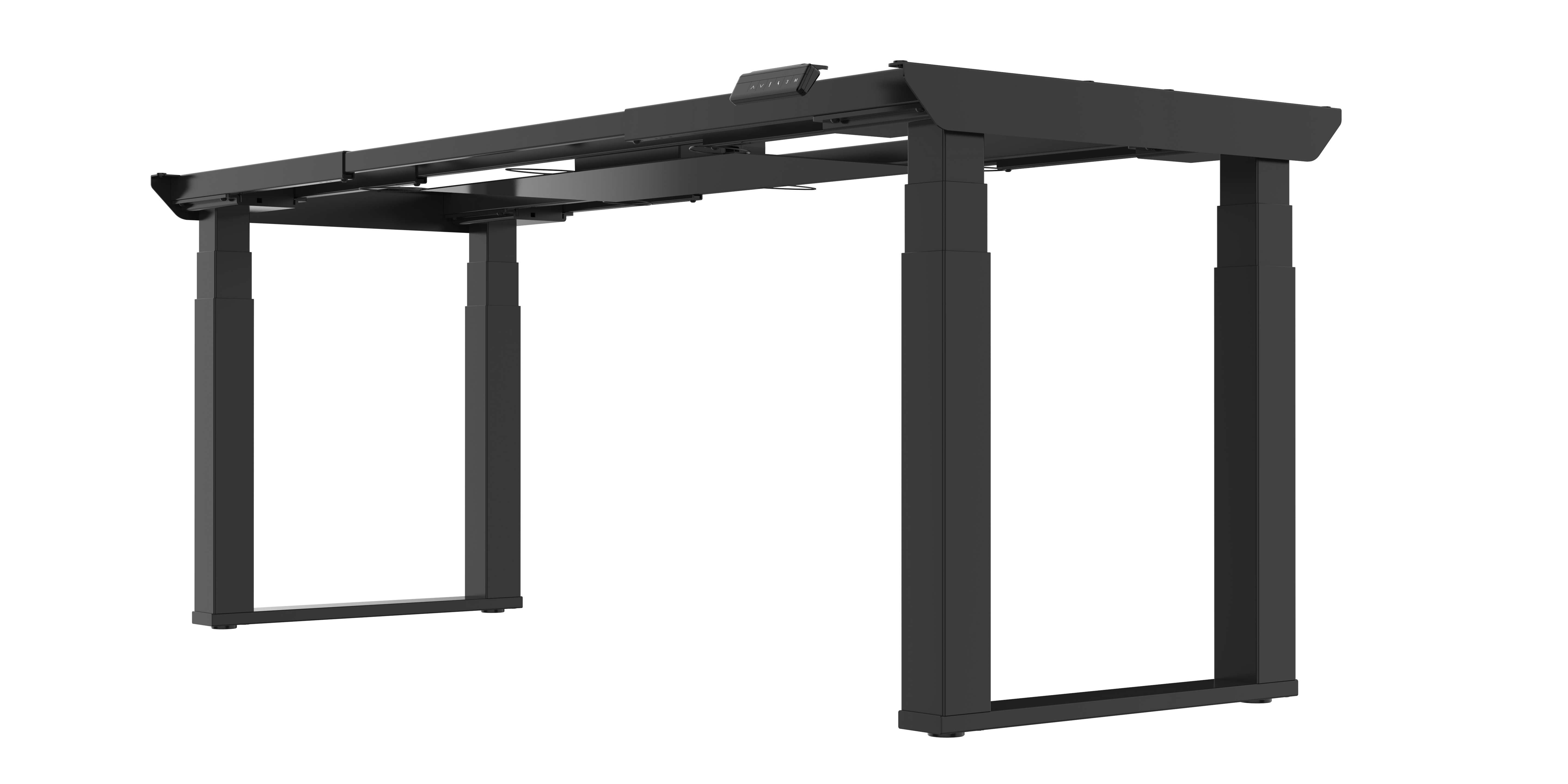 Четиримоторно височинно регулируемо бюро Ergo Heavy Duty MAX - черна база