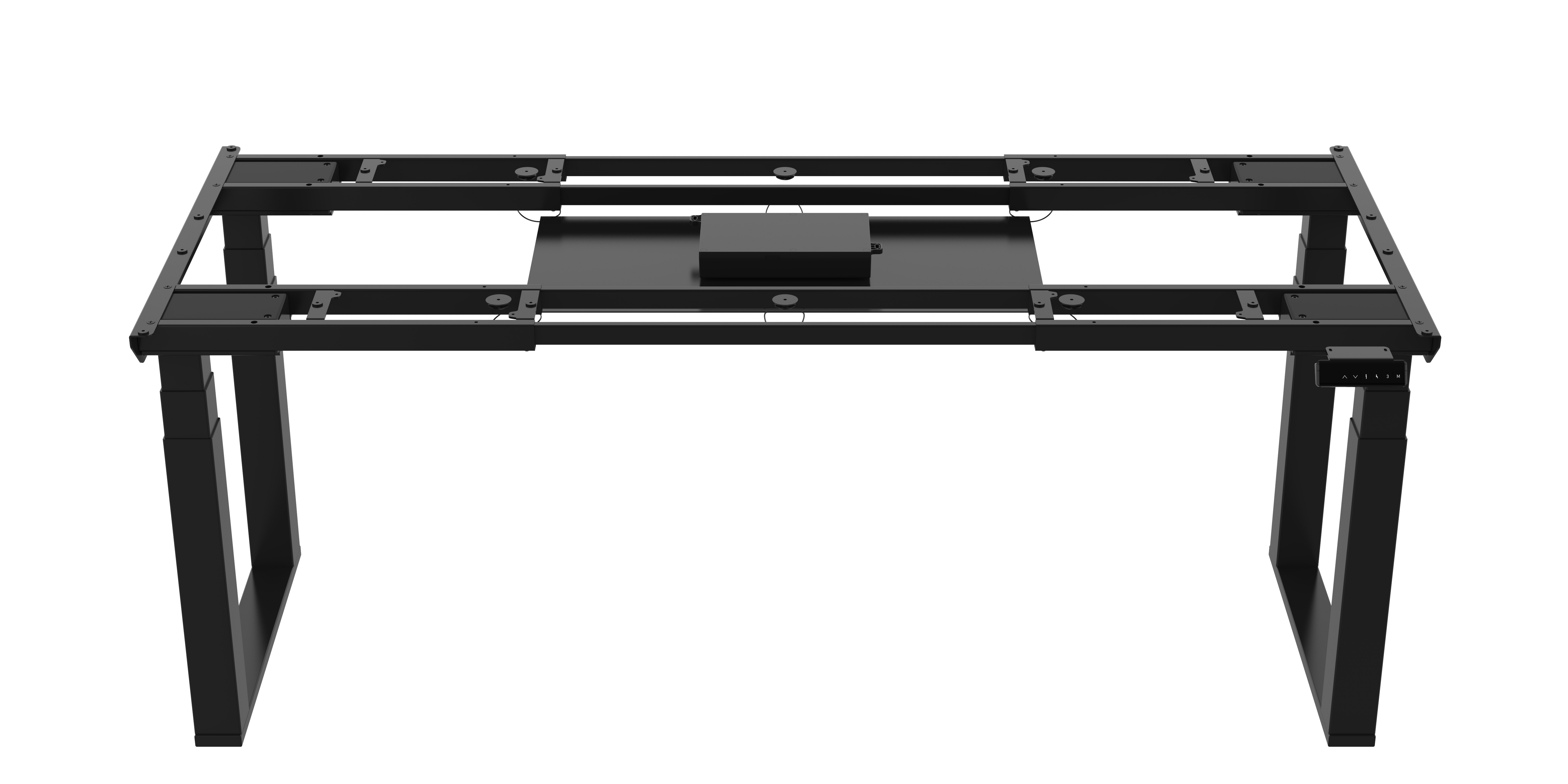 Четиримоторно височинно регулируемо бюро Ergo Heavy Duty MAX - черна база