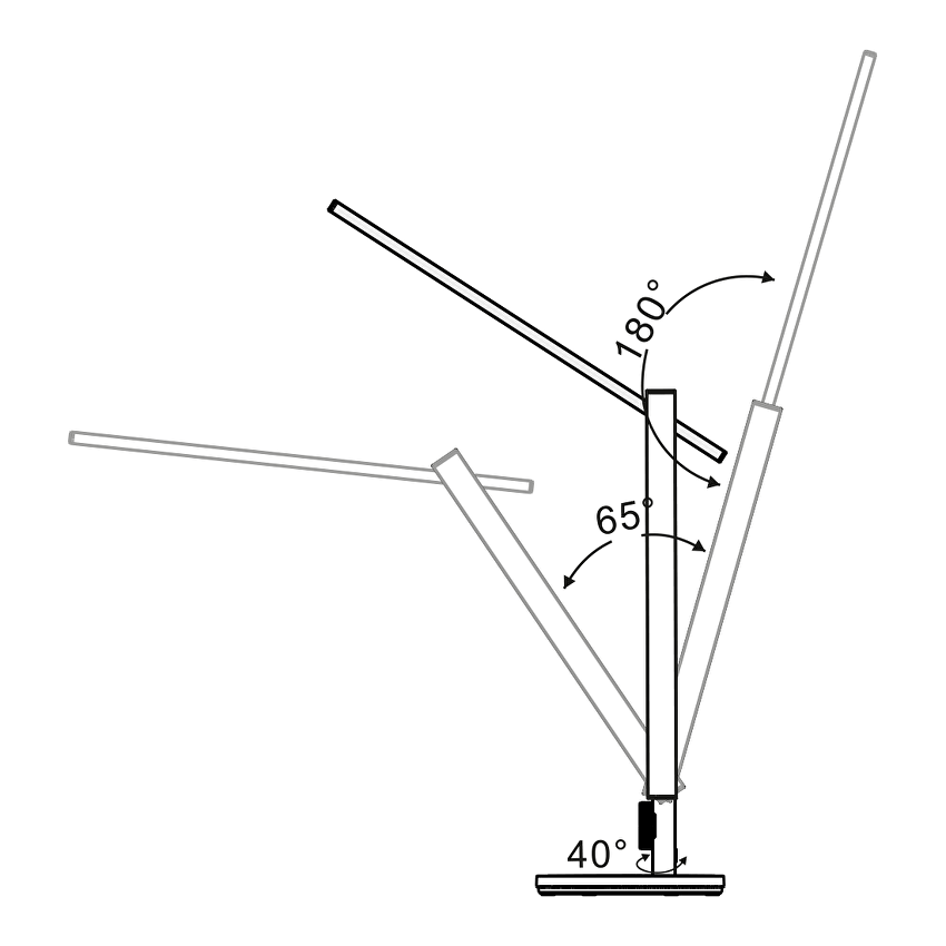 Настолна LED лампа 12W - сива