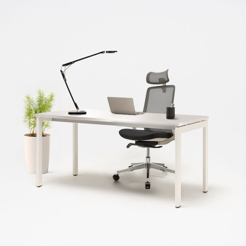 Ергономичен стол ChairPro Nexus (Цвят) : Dark Grey Seat | FOCUS бюро от ChairPro (Цвят) : Бял + Бяло