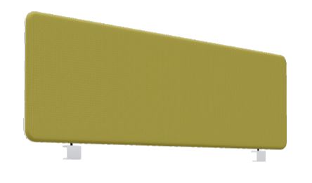 Акустичен челен панел Twin 159х50х3 см, Olive green A-62048, захват към единично бюро