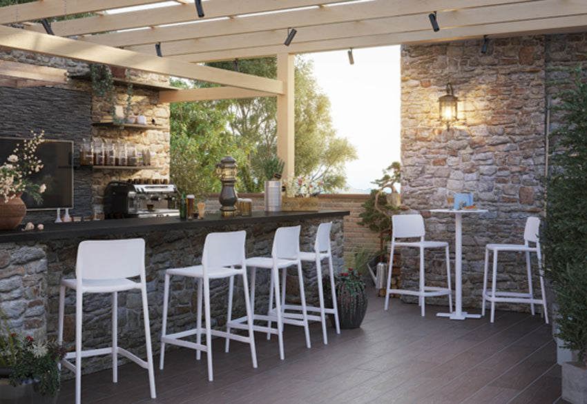 Бар стол Joy-S, бял