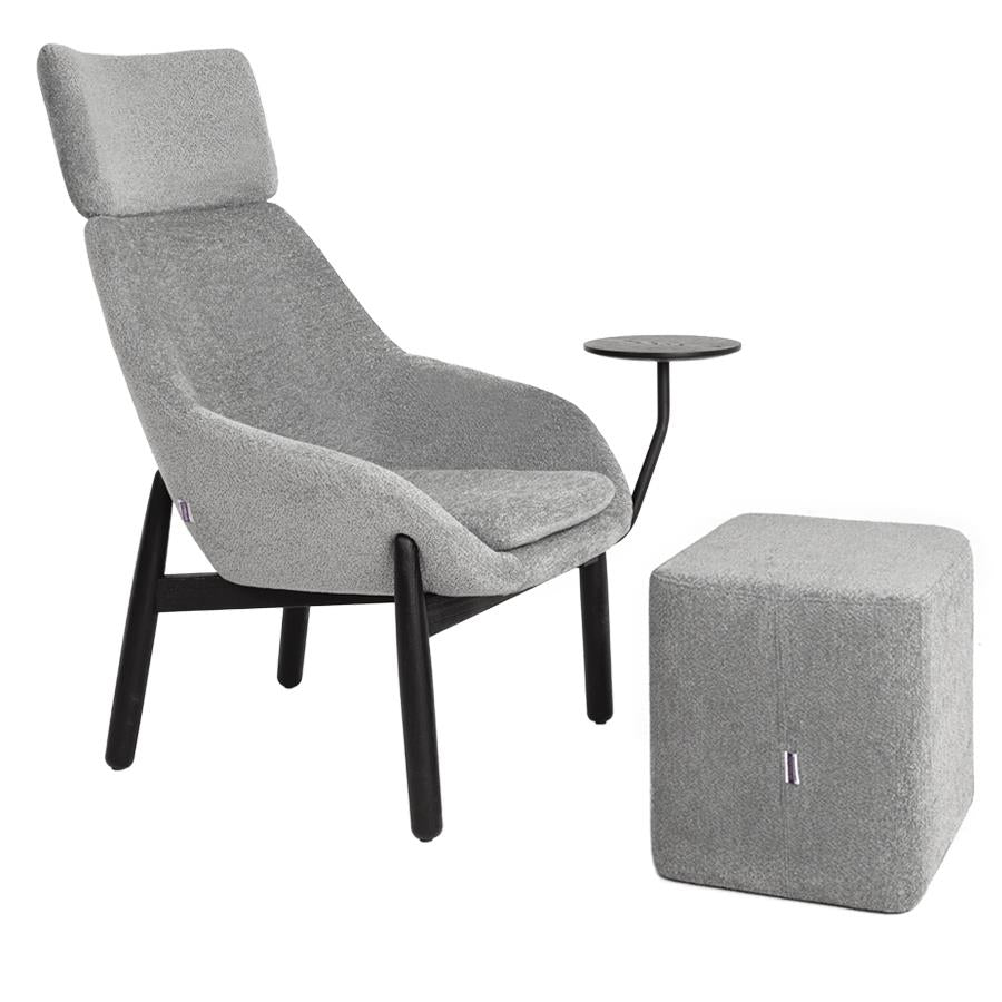 Кресло Bump XL с масичка за кафе - Verona Col. 3 - сив - мостра