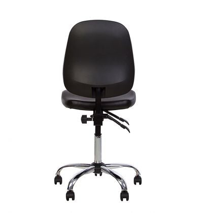 Лабораторен офис стол Medico– черен еко кожа - ChairPro