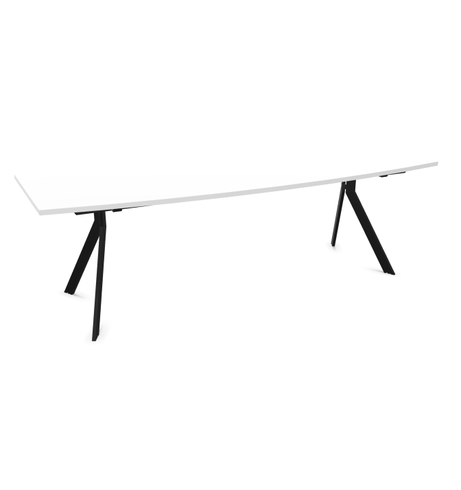 Конферентна маса AXY Line Y, Barrel Shape, 2400x1000 мм.