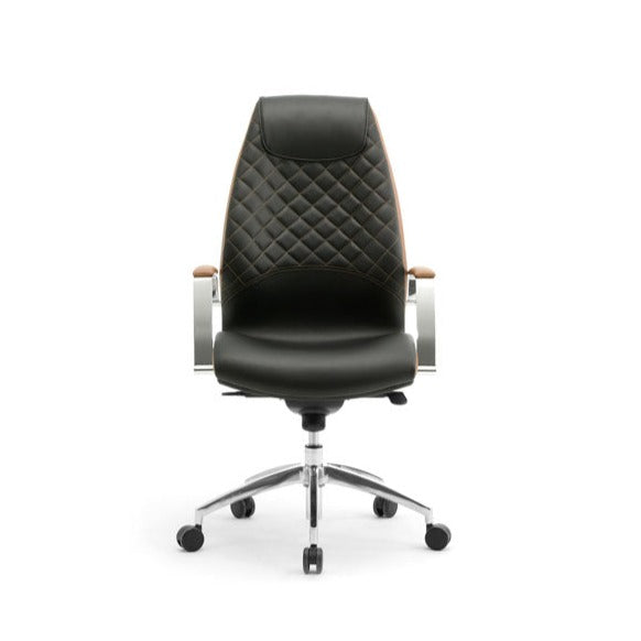 Директорски стол Wave 1500L high-back, капитониран, естествена кожа