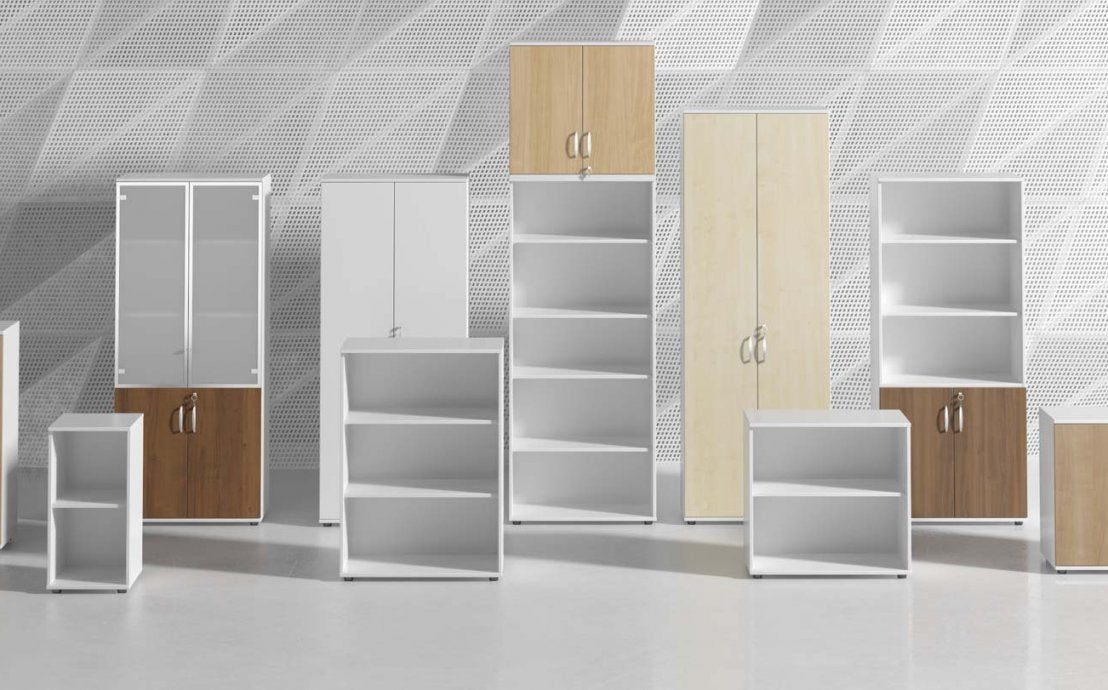 Офис шкаф с врати и заключване PD54W 420x800х2020 мм. - Acacia