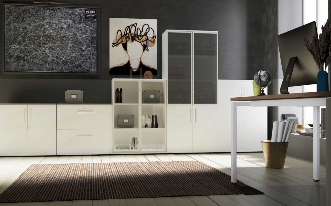 Офис шкаф с врати и заключване PD24 420x800х770 мм. - Acacia