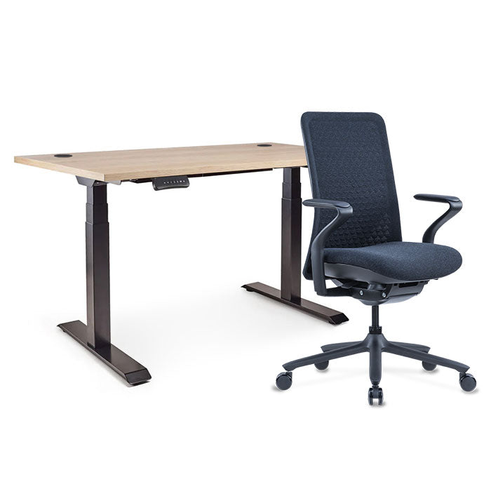 Sereni Цвят: Галактика | Ergo Desk Pro Цвят: Черен | Цвят на плота: Дъб Небраска натур