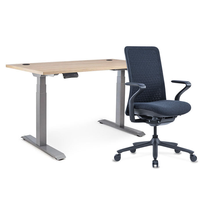 Sereni Цвят: Галактика | Ergo Desk Pro Цвят: Сив | Цвят на плота: Дъб Небраска натур