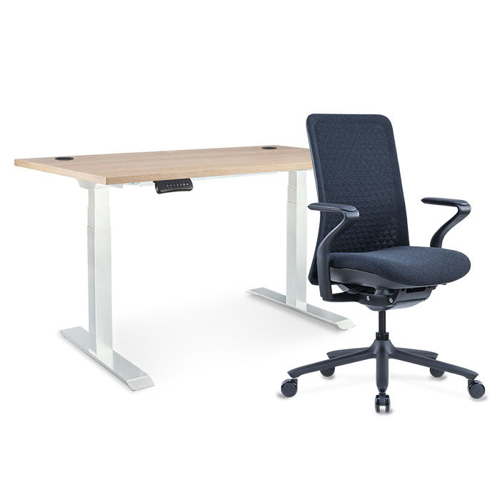 Sereni Цвят: Галактика | Ergo Desk Pro Цвят: Бял | Цвят на плота: Дъб Небраска натур