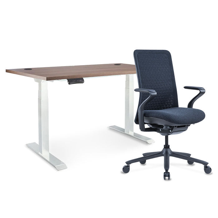 Sereni Цвят: Галактика | Ergo Desk Pro Цвят: Бял | Цвят на плота: Орех Пасифик табак