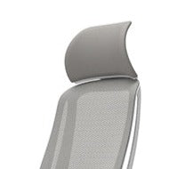 Фиксиран подглавник за стол Sylphy - бяла рамка, светло сив