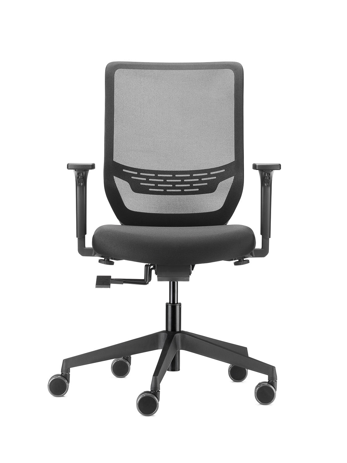 Ергономичен стол To-Sync 9242/auto, с висока облегалка в мрежа, черен