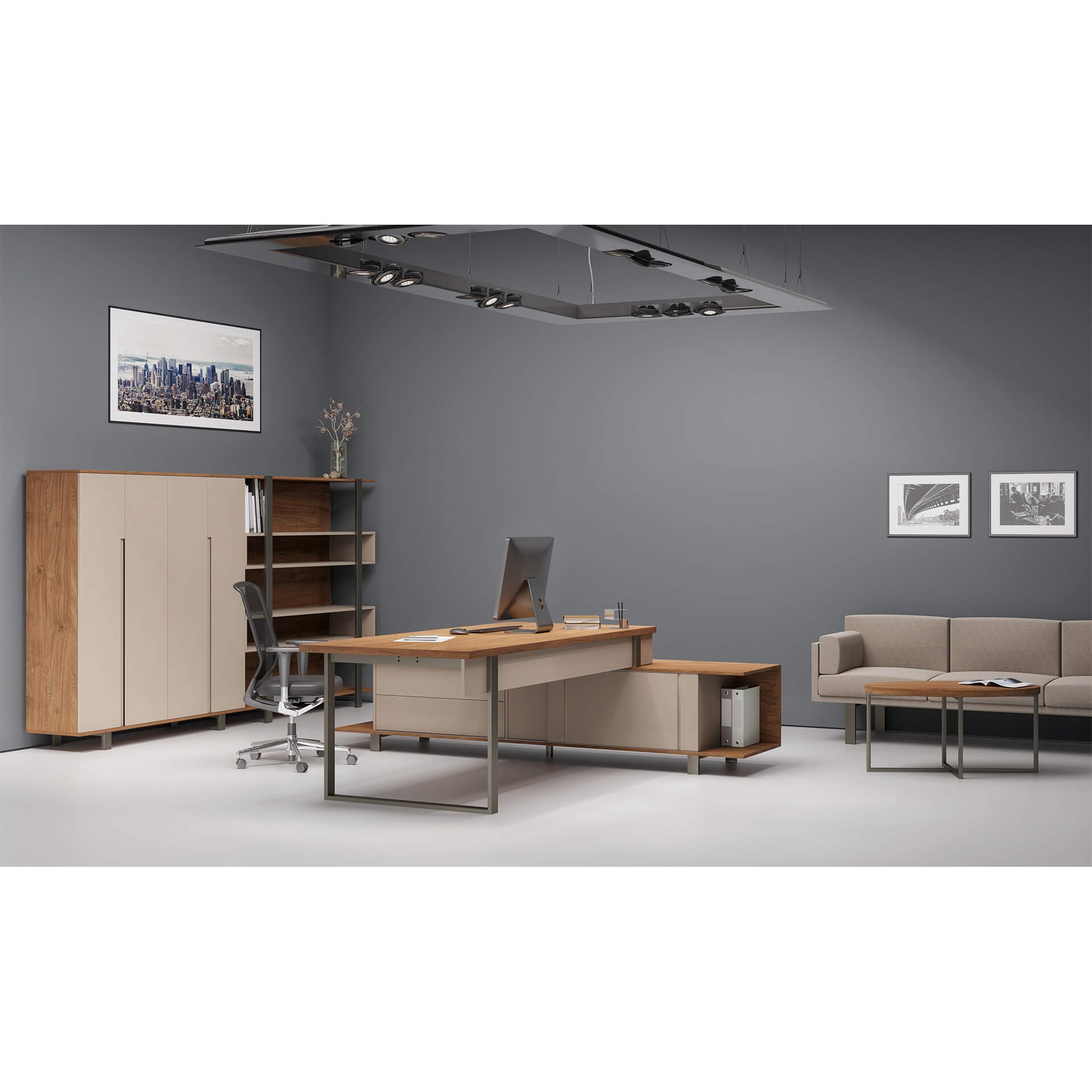 Офис бюро с помощен шкаф 2285x2500 Grand - ChairPro