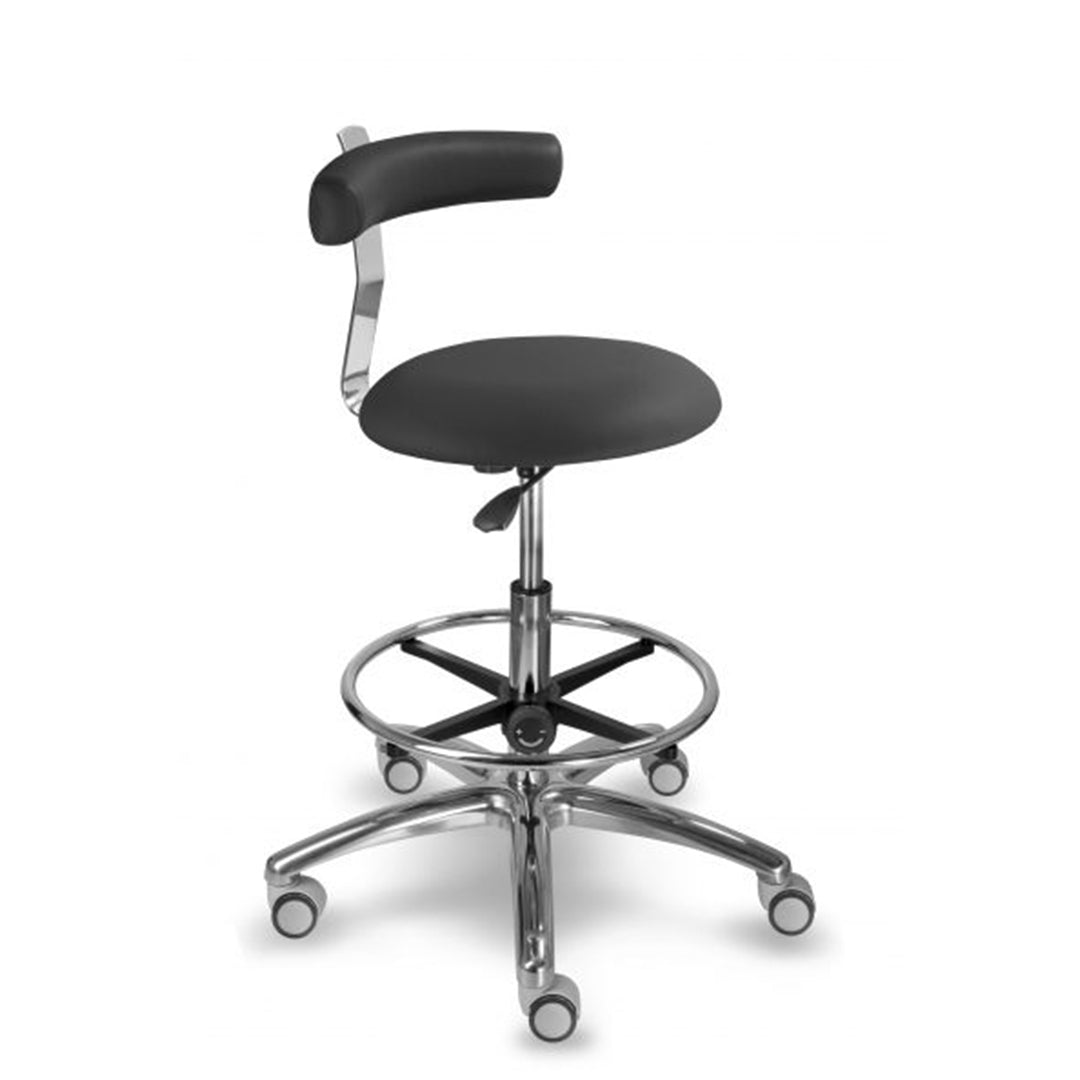 Лабораторен стол с опора за гърба и ринг 1240 Dent Silvertex