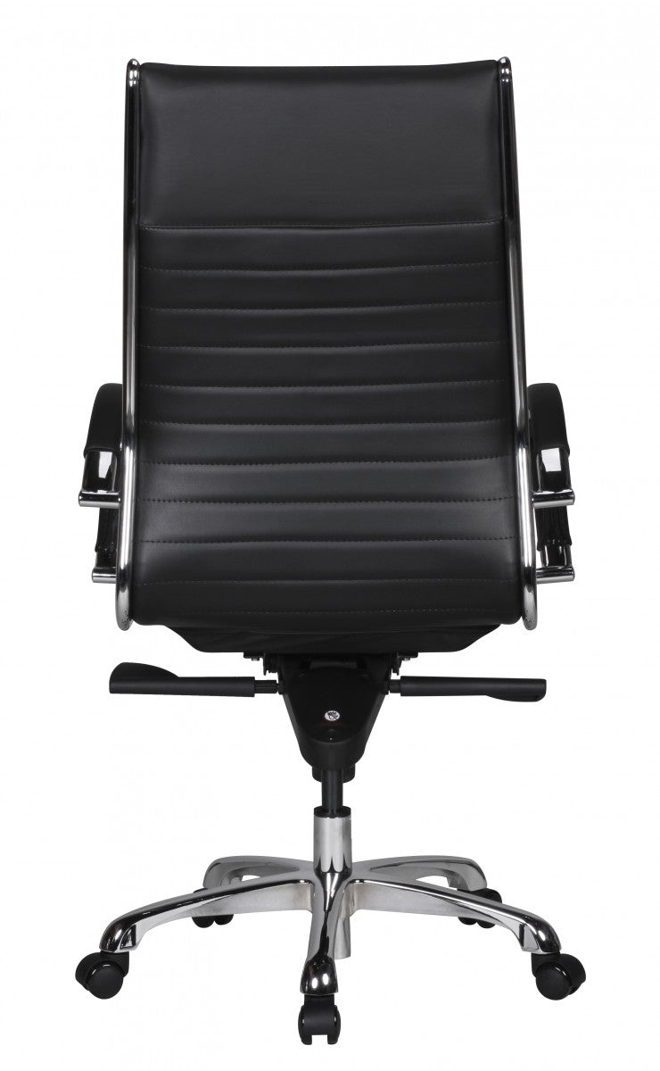 Офис стол Salzburg - черен, естествена кожа