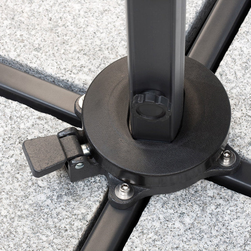 Градински чадър Rhodos Blacklight 3 м – антрацит