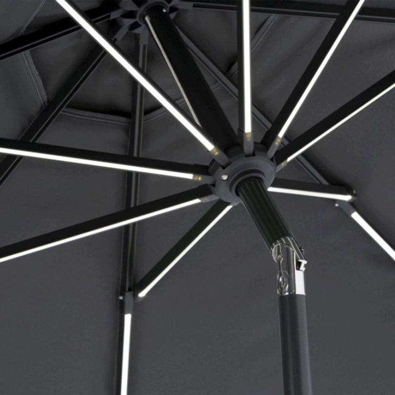 Соларен LED градински чадър BLACKLIGHT 2.7 м - антрацит