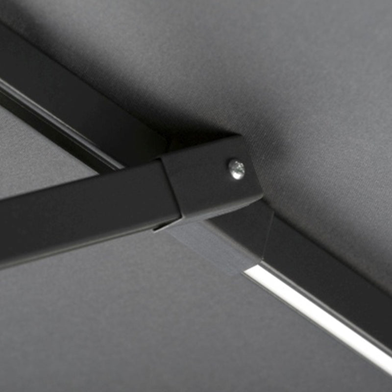 Соларен LED градински чадър BLACKLIGHT 2.7 м - антрацит