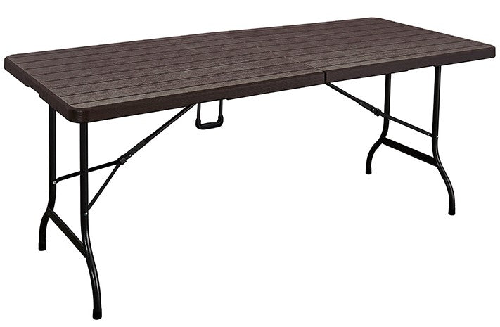 Сгъваема кетъринг маса 156x78x74 Polywood - кафява - ChairPro