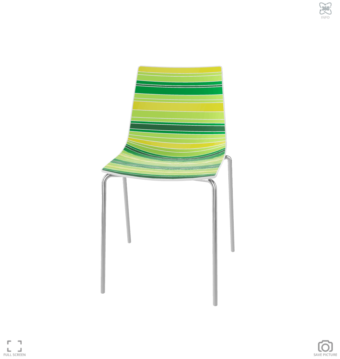 Стол от технополимер с 4 крака хром