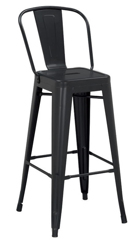 Бар стол метален черен ANTIQUE 630