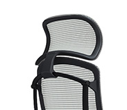 Широк подглавник Contessa II, черна рамка, светло сива мрежа