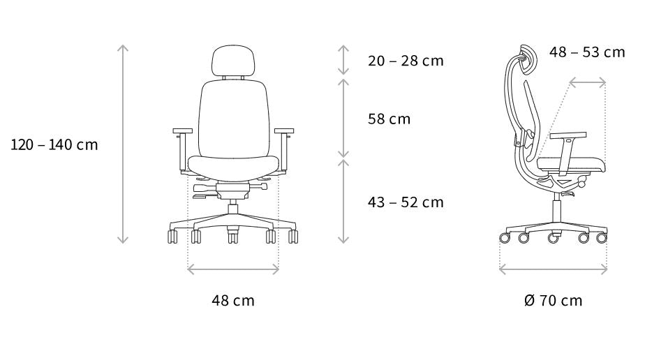 Ергономичен офис стол Wagner AluMedic