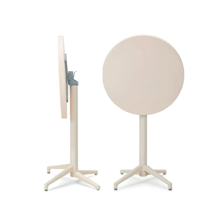 Градинска бар маса Moon сгъваема ф70 см – крем-мостра