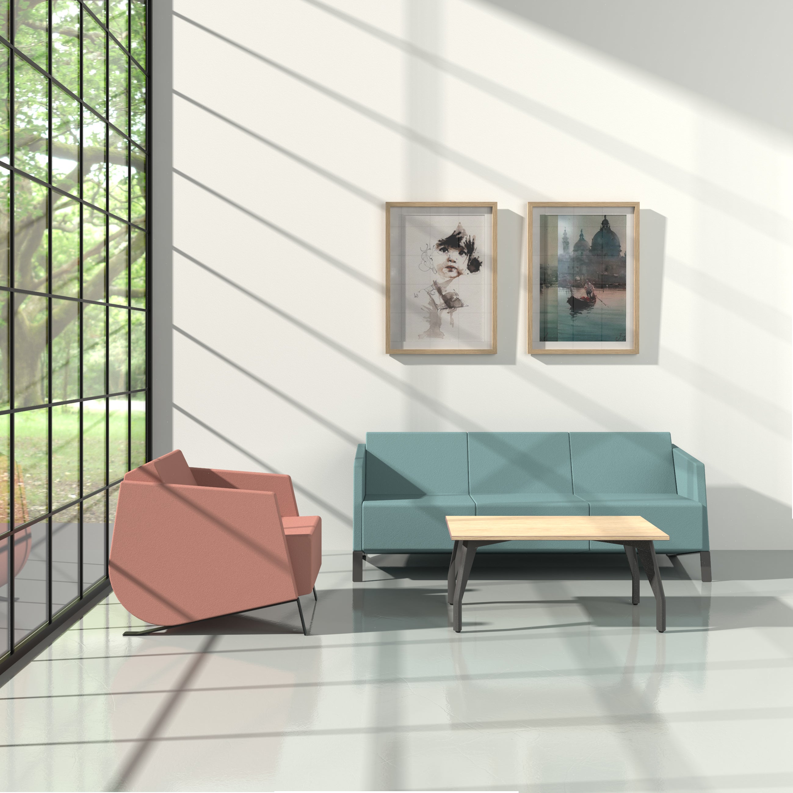 Фотьойл Milet - сива дамаска