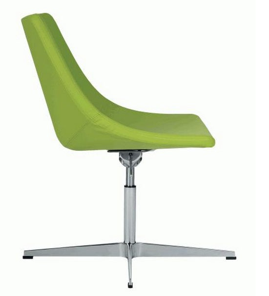 Посетителски офис стол Soft Cross - зелен, еко кожа /мостра/ - ChairPro