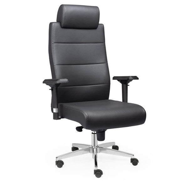 Директорски офис стол Boss - дамаска Bata, хромирана база