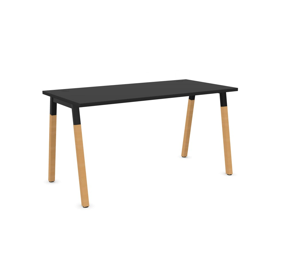 Офис бюро Op-Lite II Wood К 140x70 см - Черен STD8 - мостра