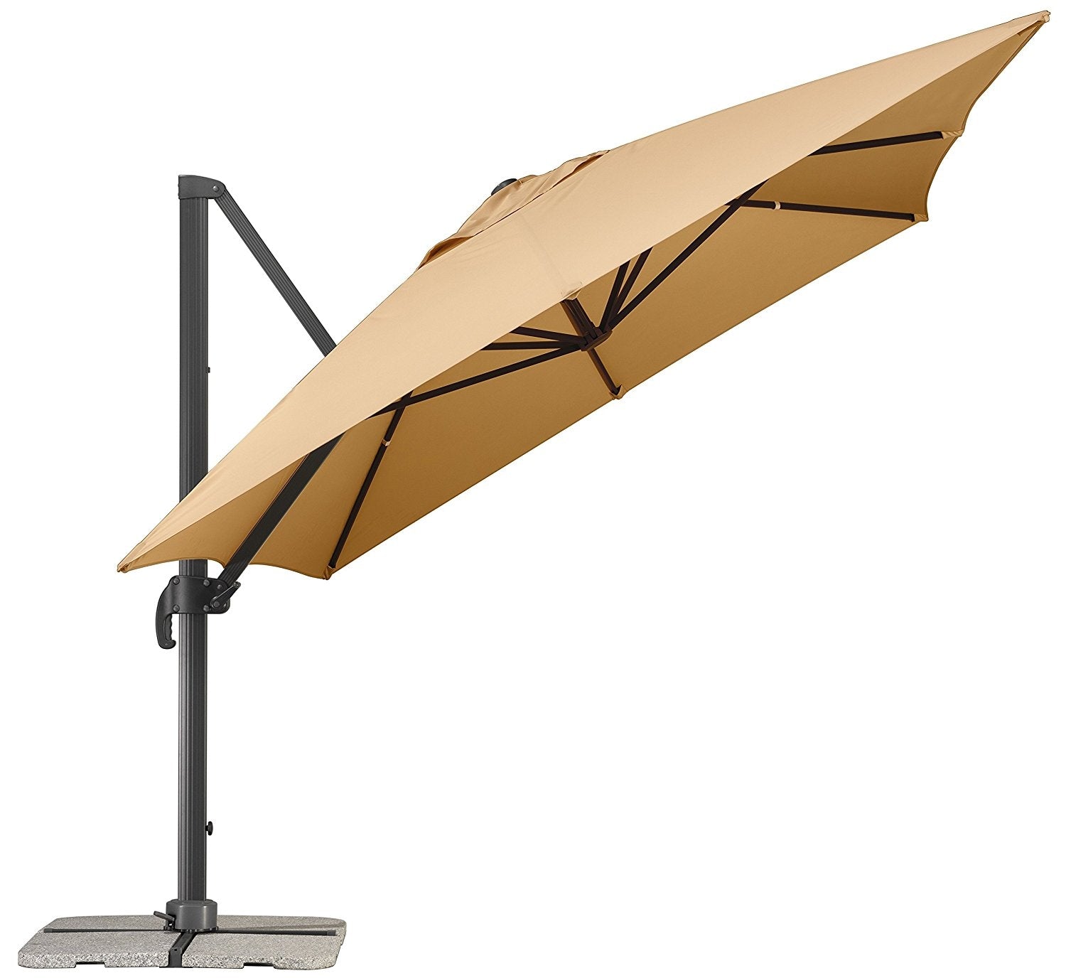 Градински чадър Rhodos Grande 4x3 м - пясък