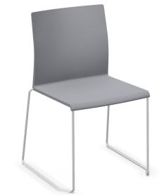 Конферентен стол Artesia S, Pearl Grey, хромирана основа