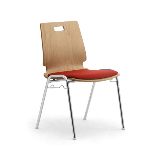 Конферентен стол Cristallo,  с мек пад в сив меланж King 244