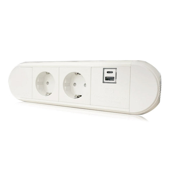 Захранващ модул за бюро Chroma -2xSchuko, USB A+C