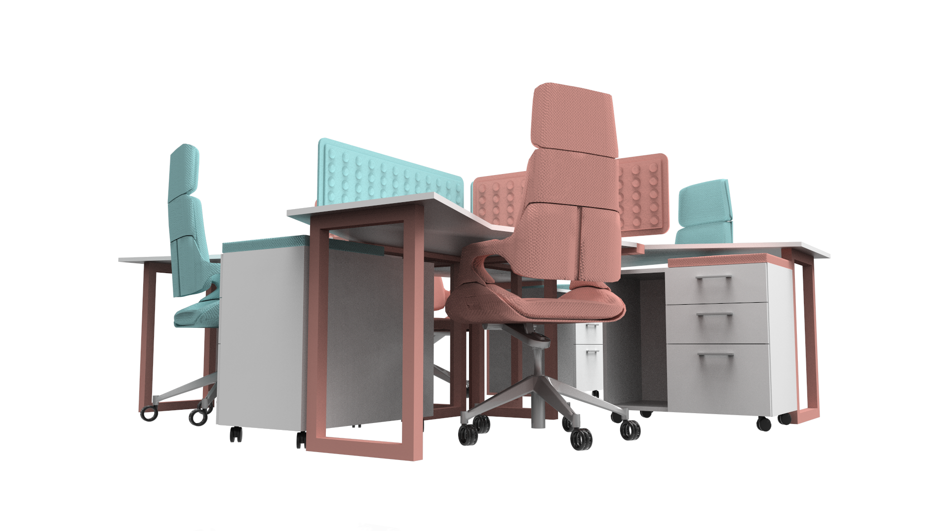 Работна станция GAMA 4x - 4 работни места - мостра