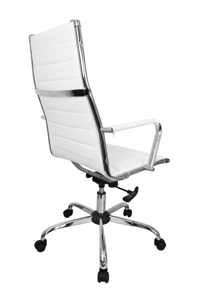 Работен офис стол GENF 1 - бял, еко кожа