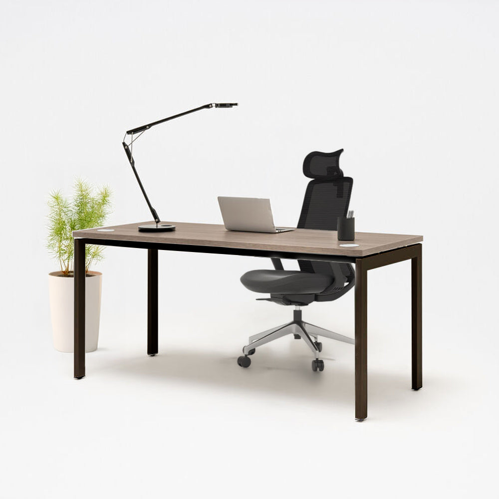 Ергономичен стол ChairPro Nexus (Цвят): Black Seat | FOCUS бюро от ChairPro (Цвят): Натурален дъб + Черно