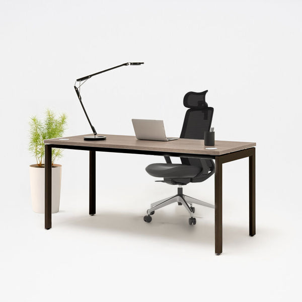 Ергономичен стол ChairPro Nexus (Цвят): Black Seat | FOCUS бюро от ChairPro (Цвят): Натурален дъб + Черно